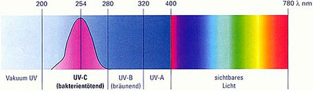 UV Wellenlänge und Wirkung